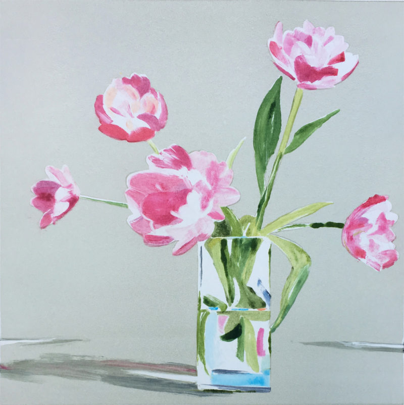 Pink Tulip II, 18x18