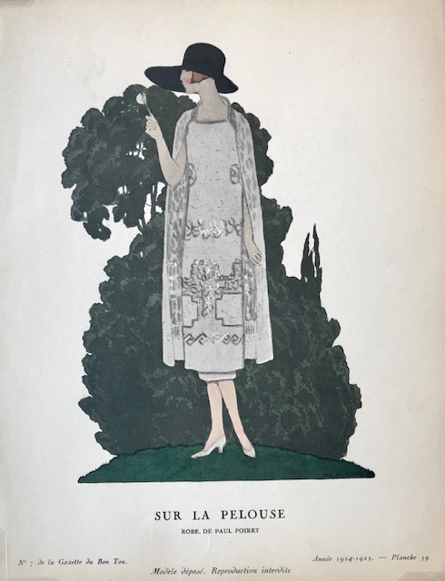 Gazette Du Bon Ton Pochoir Fashion Plate, circa 1920's