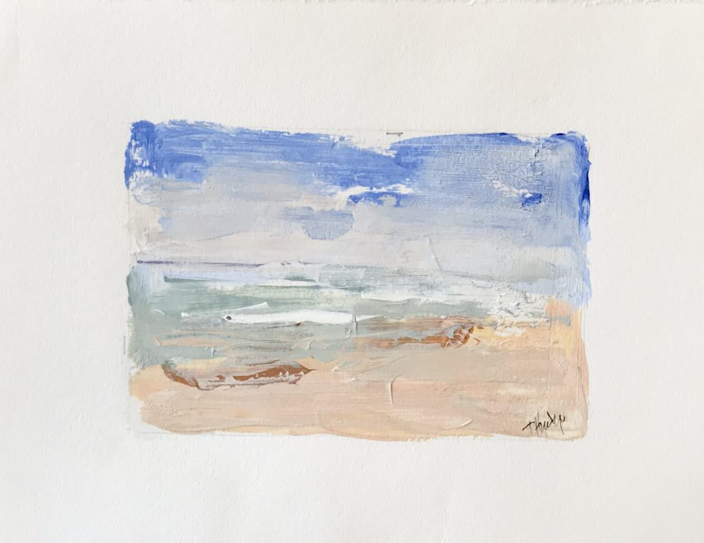 Abstract Shores I, 15x17 framed