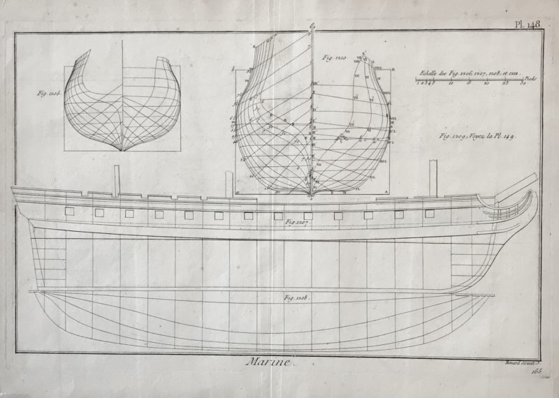 Ship plans, circa 1756