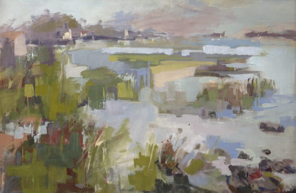 Impressionist painting Trish Hurley landscape coastal art traditional painting Naples